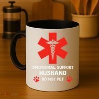 Emotional Support Husband Do Not Pet Coffee Mug thumb 4