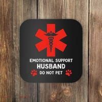 Emotional Support Husband Do Not Pet Coaster thumb 0