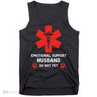Emotional Support Husband Do Not Pet Tank Top thumb 0