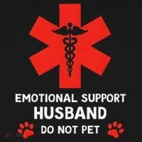 Emotional Support Husband Do Not Pet Tank Top thumb 6