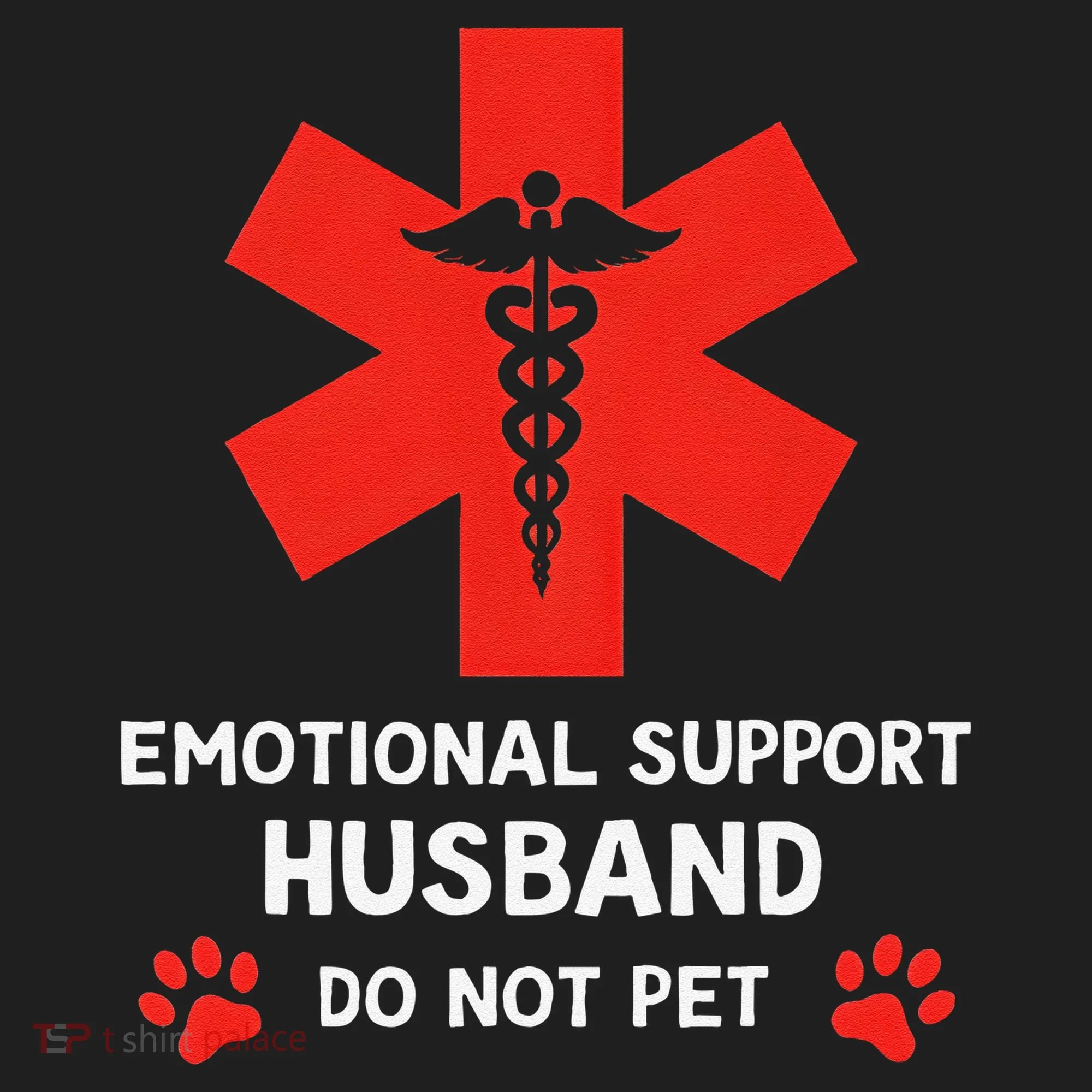 Emotional Support Husband Do Not Pet Golf Towel