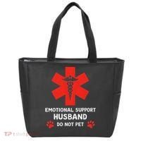 Emotional Support Husband Do Not Pet Tote Bag thumb 0