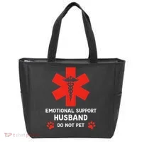 Emotional Support Husband Do Not Pet Tote Bag thumb 0