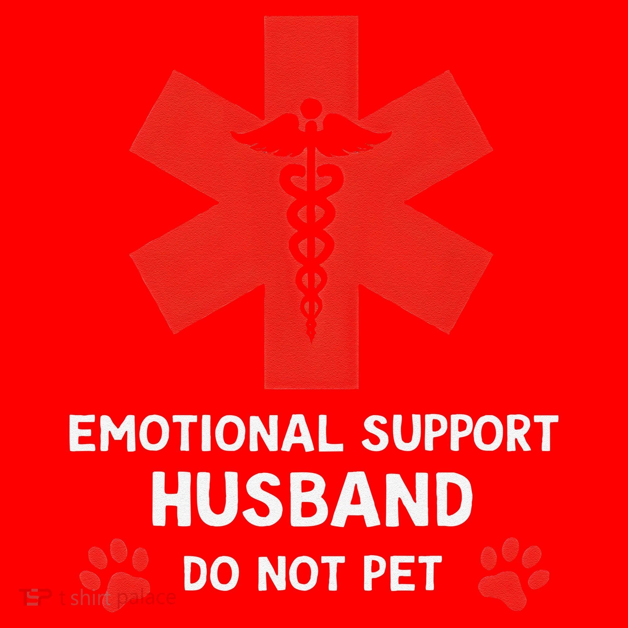 Emotional Support Husband Do Not Pet Santa Hat