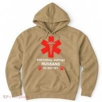 Emotional Support Husband Do Not Pet Hoodie thumb 0