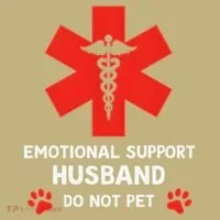 Emotional Support Husband Do Not Pet Hoodie thumb 2