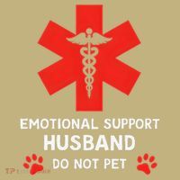 Emotional Support Husband Do Not Pet Mousepad thumb 1