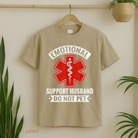 Emotional Support Husband Do Not Pet Vintage T-Shirt thumb 2