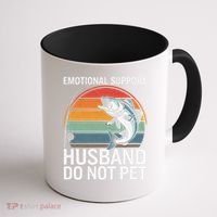 Emotional Support Husband Do Not Pet Coffee Mug thumb 1