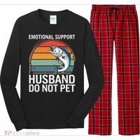 Emotional Support Husband Do Not Pet Long Sleeve Pajama Set thumb 0