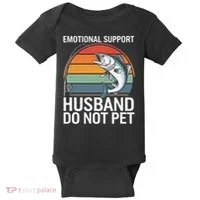 Emotional Support Husband Do Not Pet Baby Bodysuit thumb 0