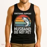 Emotional Support Husband Do Not Pet Tank Top thumb 3