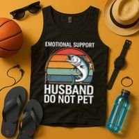 Emotional Support Husband Do Not Pet Tank Top thumb 4