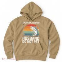 Emotional Support Husband Do Not Pet Hoodie thumb 0
