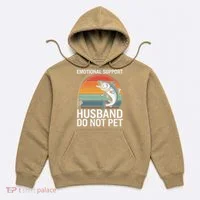 Emotional Support Husband Do Not Pet Hoodie thumb 0