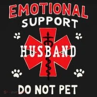 Emotional Support Husband Do Not Pet Bucket Hat thumb 4