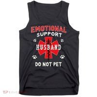 Emotional Support Husband Do Not Pet Tank Top thumb 0
