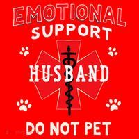 Emotional Support Husband Do Not Pet Santa Hat thumb 1