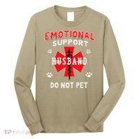 Emotional Support Husband Do Not Pet Long Sleeve Shirt thumb 0