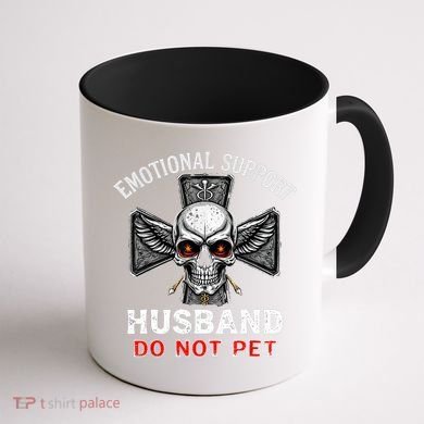 Emotional Support Husband Do Not Pet  Coffee Mug back