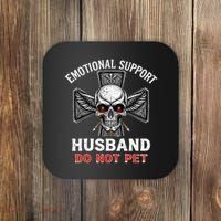Emotional Support Husband Do Not Pet  Coaster thumb 0
