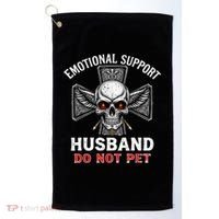 Emotional Support Husband Do Not Pet  Golf Towel thumb 0