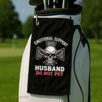Emotional Support Husband Do Not Pet  Golf Towel thumb 2