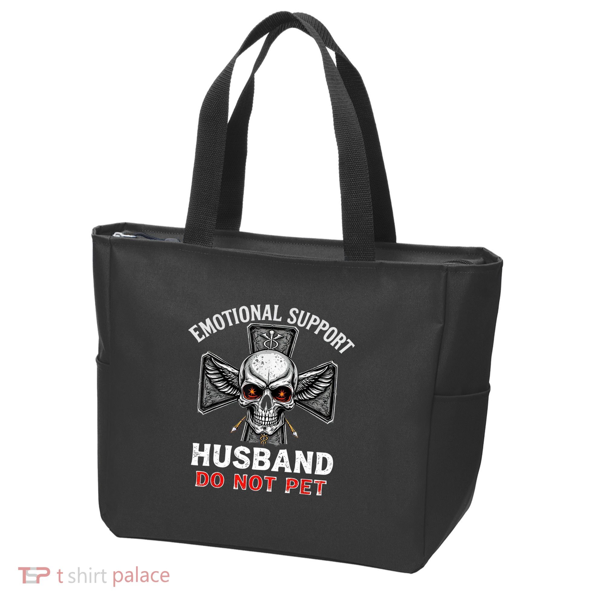 Emotional Support Husband Do Not Pet  Tote Bag