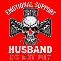 Emotional Support Husband Do Not Pet  Santa Hat thumb 1
