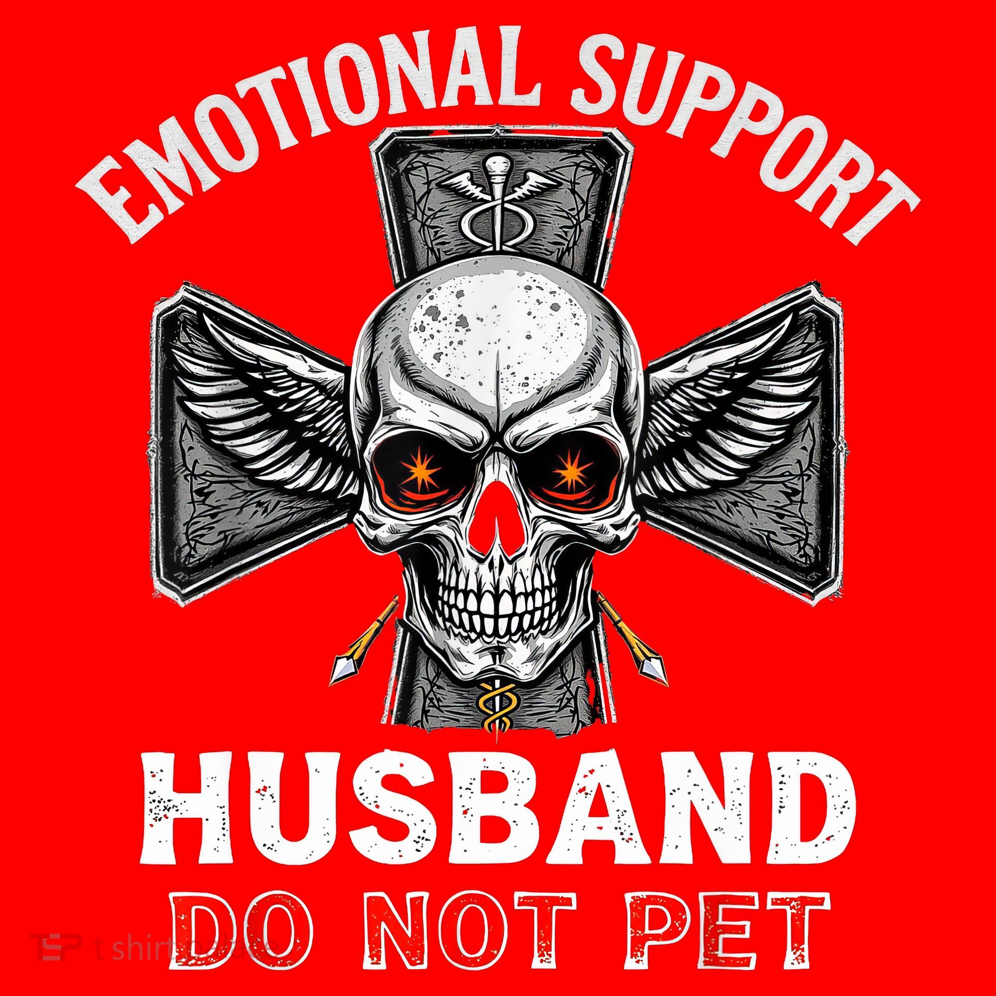 Emotional Support Husband Do Not Pet  Santa Hat