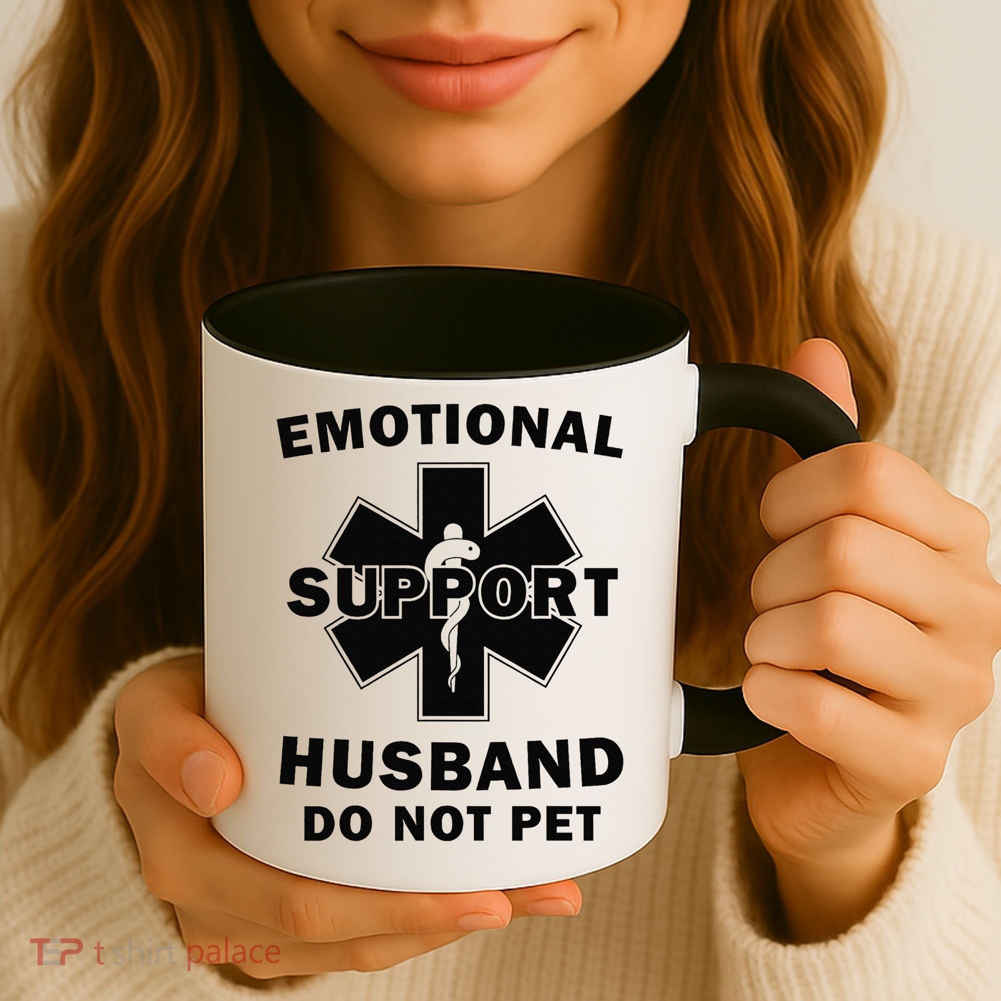 Emotional Support Husband Do Not Pet Funny Coffee Mug
