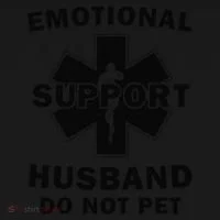 Emotional Support Husband Do Not Pet Funny Coaster thumb 2