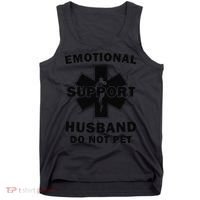 Emotional Support Husband Do Not Pet Funny Tank Top thumb 0
