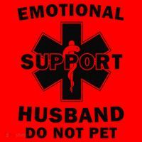 Emotional Support Husband Do Not Pet Funny Santa Hat thumb 1