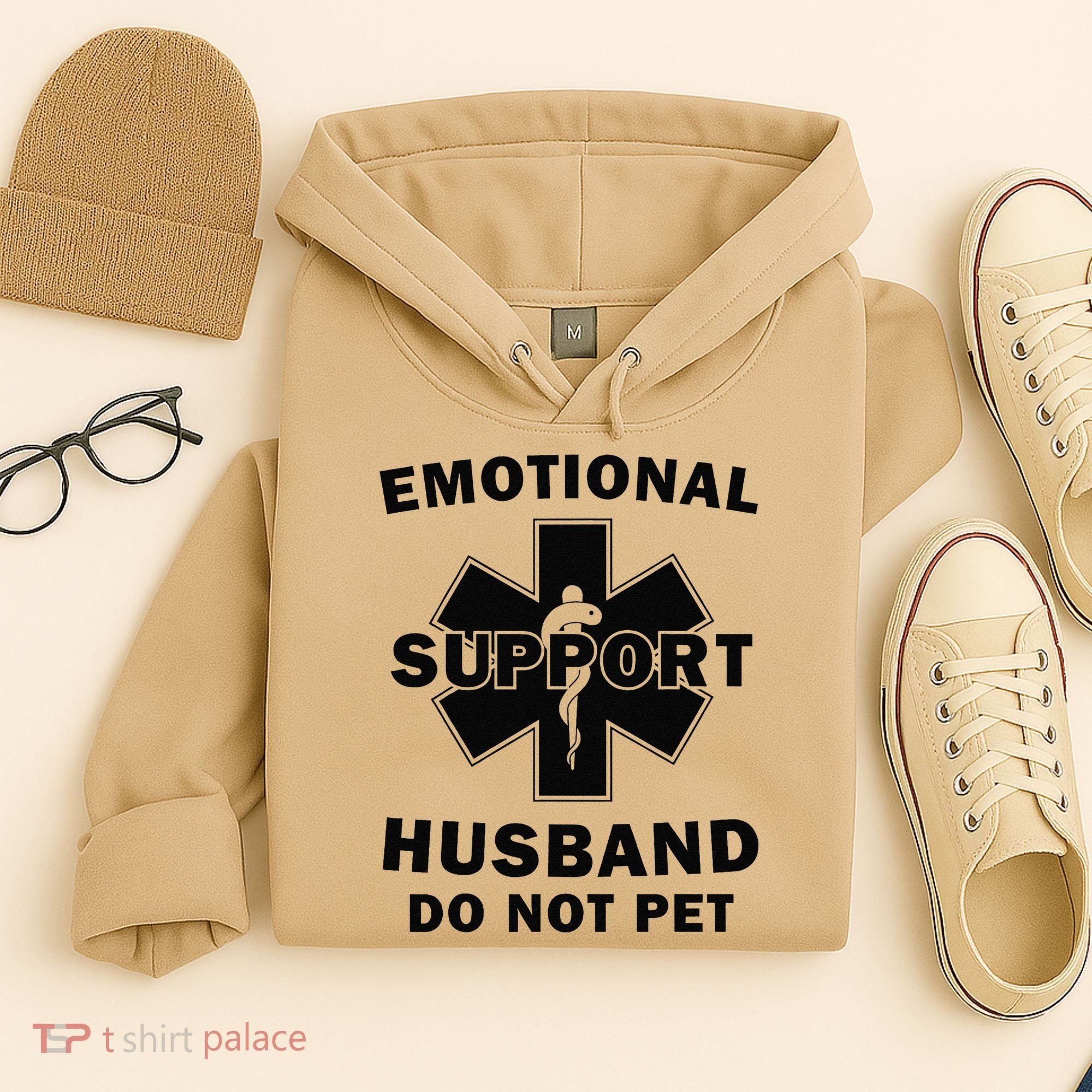 Emotional Support Husband Do Not Pet Funny Hoodie
