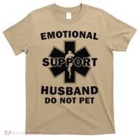 Emotional Support Husband Do Not Pet Funny T-Shirt thumb 0