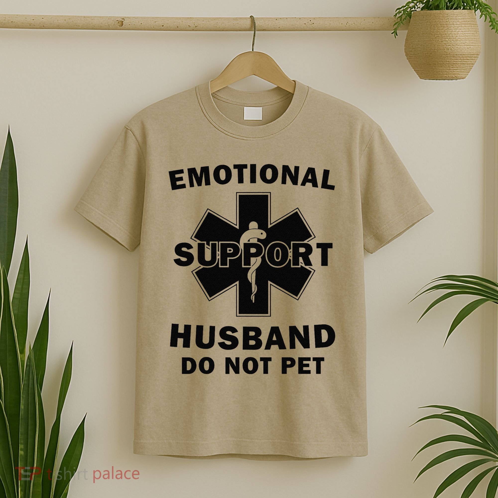 Emotional Support Husband Do Not Pet Funny T-Shirt
