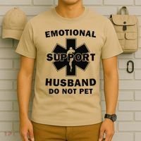 Emotional Support Husband Do Not Pet Funny T-Shirt thumb 6