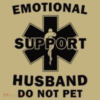 Emotional Support Husband Do Not Pet Funny T-Shirt thumb 7