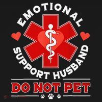 Emotional Support Husband Funny Do Not Pet Humor Pajama Set thumb 2