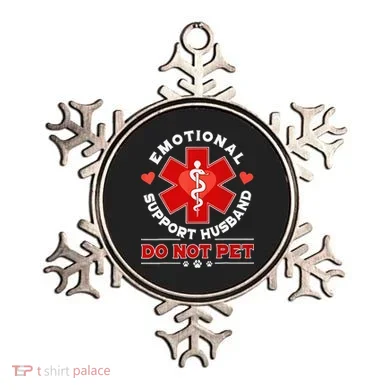 Emotional Support Husband Funny Do Not Pet Humor Ornament