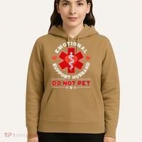 Emotional Support Husband Funny Do Not Pet Humor Hoodie thumb 5