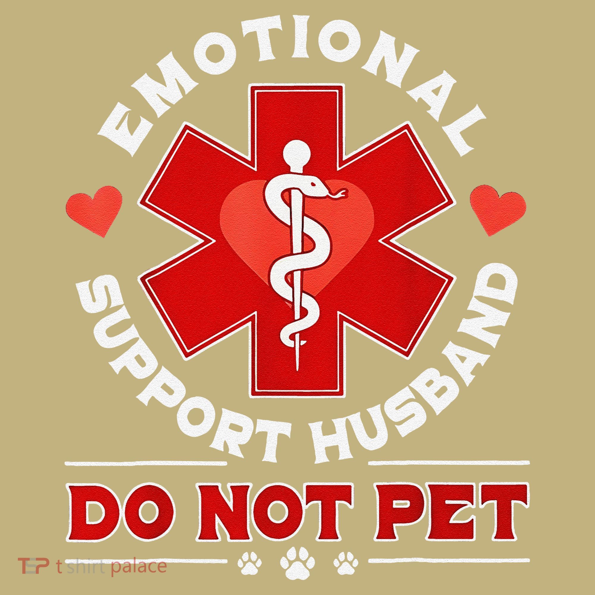 Emotional Support Husband Funny Do Not Pet Humor Hoodie