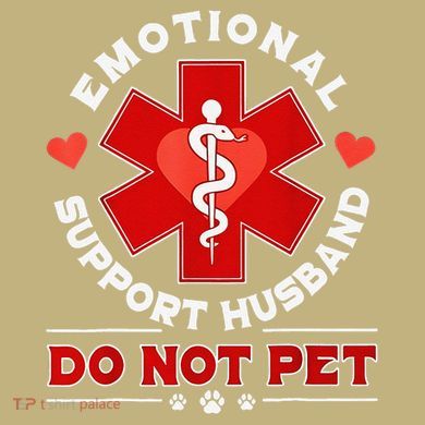 Emotional Support Husband Funny Do Not Pet Humor Long Sleeve Shirt