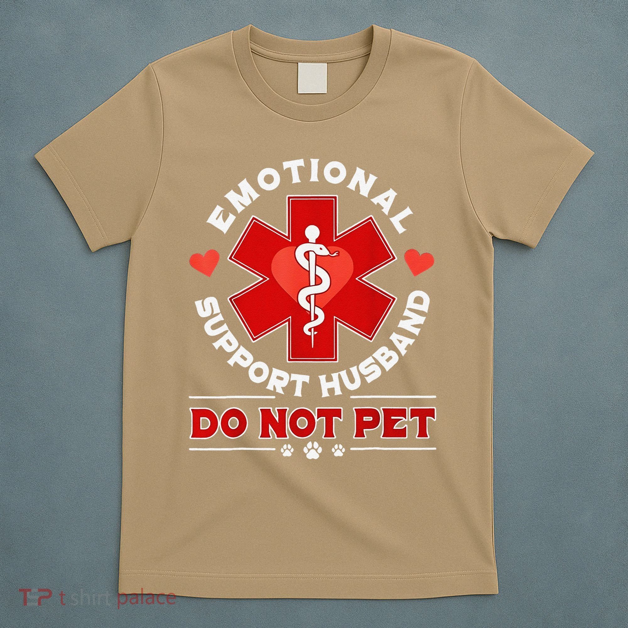 Emotional Support Husband Funny Do Not Pet Humor T-Shirt