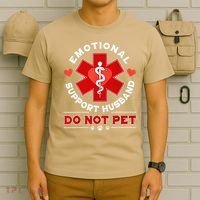 Emotional Support Husband Funny Do Not Pet Humor T-Shirt thumb 6