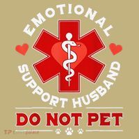 Emotional Support Husband Funny Do Not Pet Humor T-Shirt thumb 7