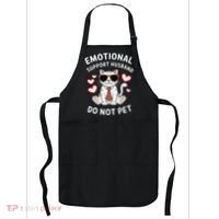 Emotional Support Husband Do Not Pet Funny Cat Apron thumb 0