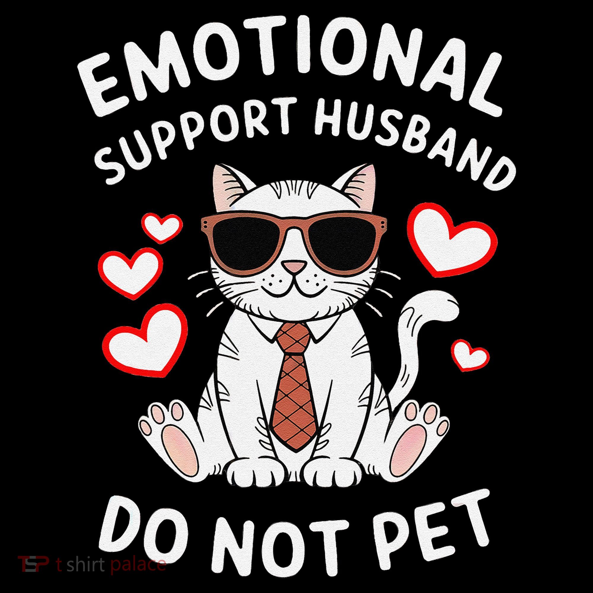 Emotional Support Husband Do Not Pet Funny Cat Visor