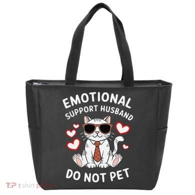 Emotional Support Husband Do Not Pet Funny Cat Tote Bag